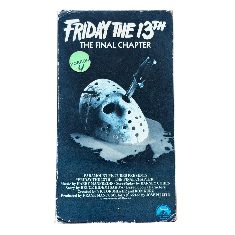 Friday the 13th The Final Chapter VHS 1988 Paramount Pictures Horror 1765 READ